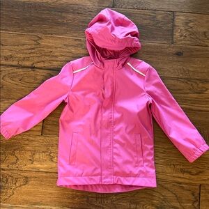 Cat & Jack Girls Pink Kids' Hooded Rain Coat